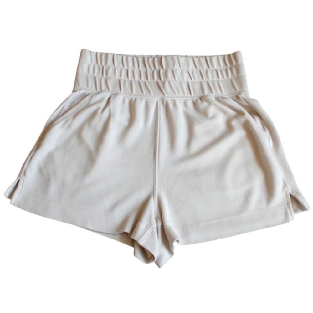 WEEKEND | Las Angeles Beige Ultra High Waist Modal Shorts Pockets Minimalist S
